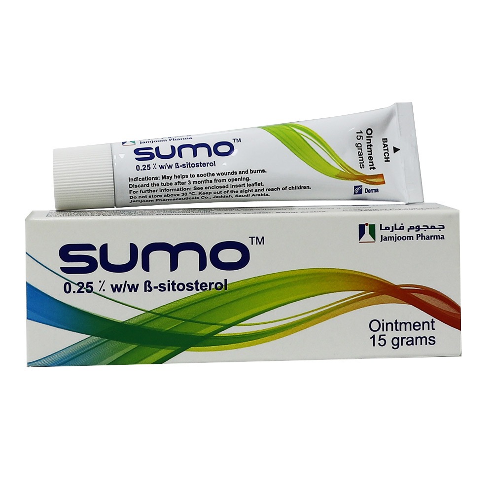 Sumo, 0.25% Ointment, Anti-inflammatory topical ointment for skin irritation, 15g