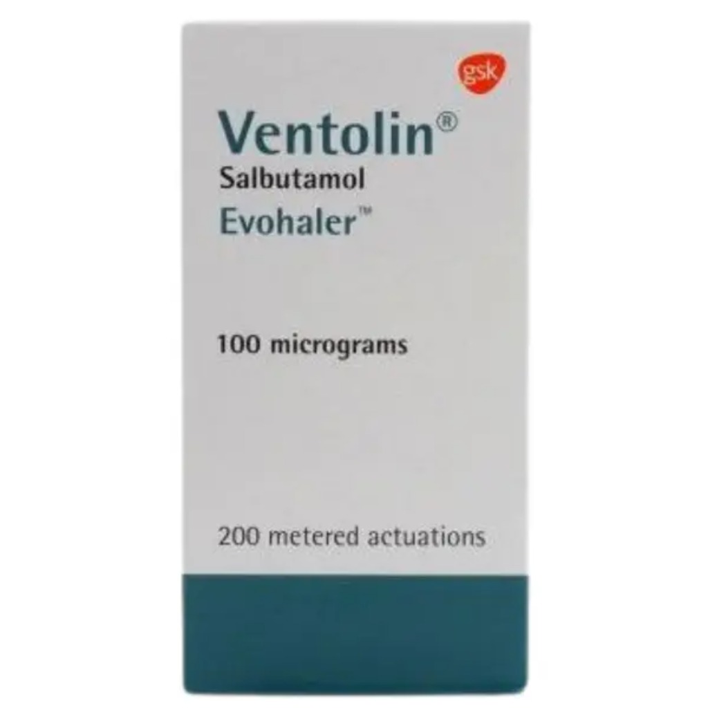 Ventolin, Evohaler 100 mcg, Metered dose inhaler for asthma relief