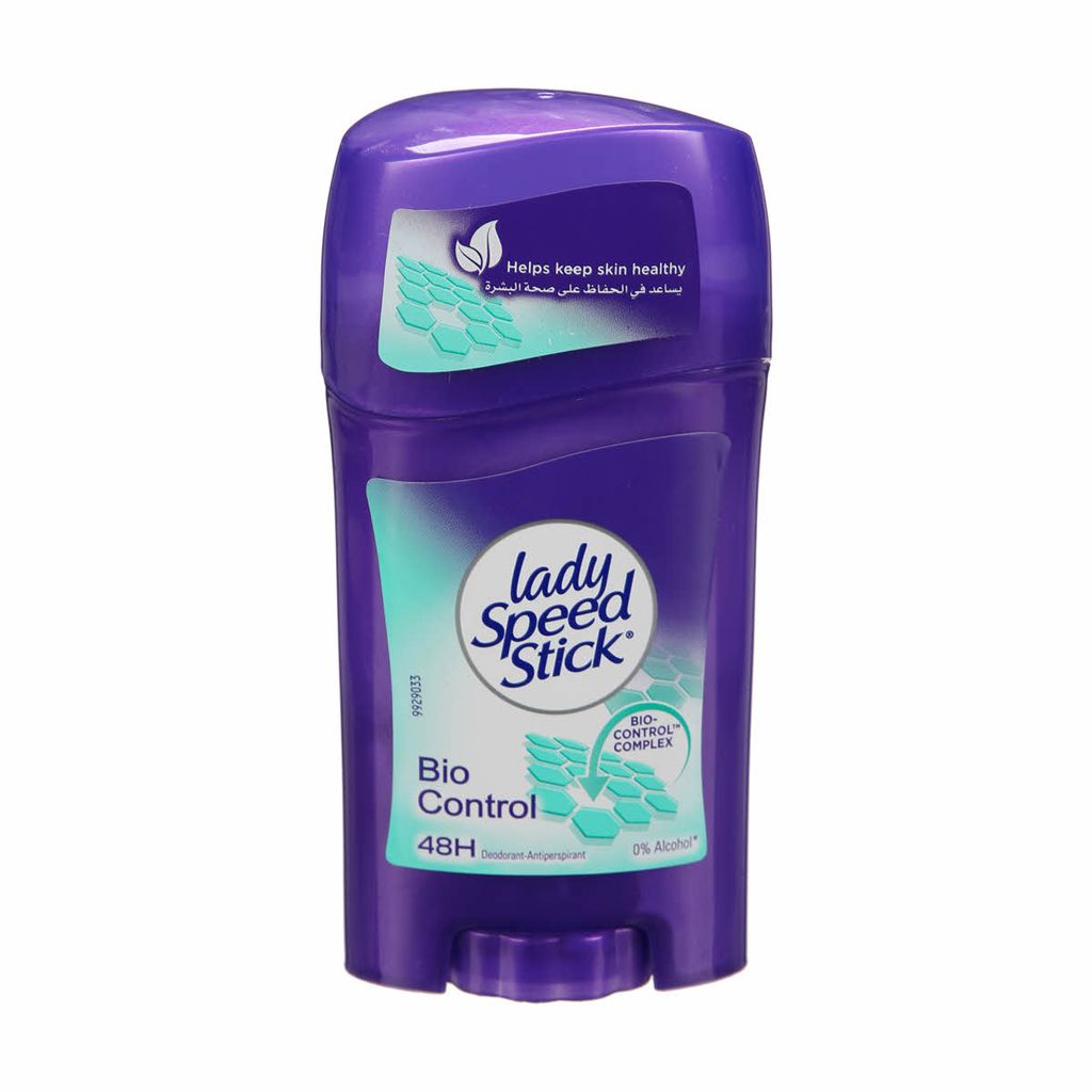 Lady Speed Stick, Bio Control antiperspirant stick, Long-lasting odor and sweat protection, 45 g