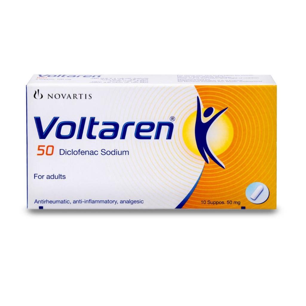 Voltaren, 50mg Suppositories, Anti-inflammatory pain relief for muscle and joint pain, 10 suppositories