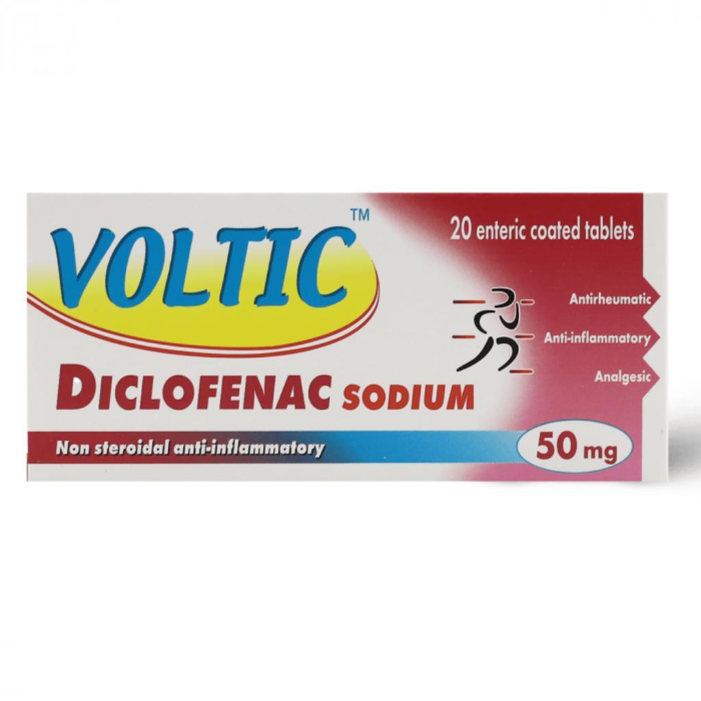 Voltic, 50mg Tablets, Pain relief medication for mild to moderate pain, 20 tablets