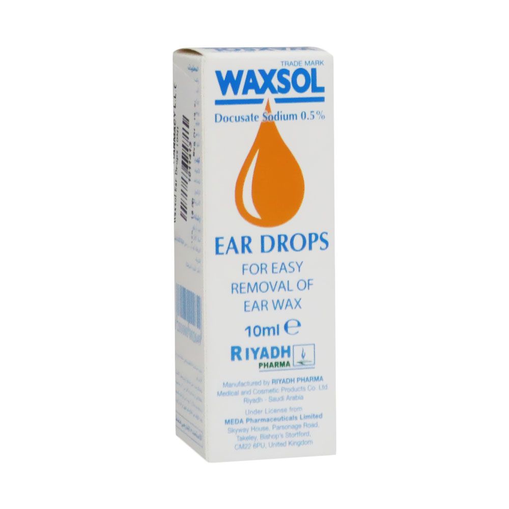 Waxsol, Ear Drops, Ear wax softening drops, 10 ml