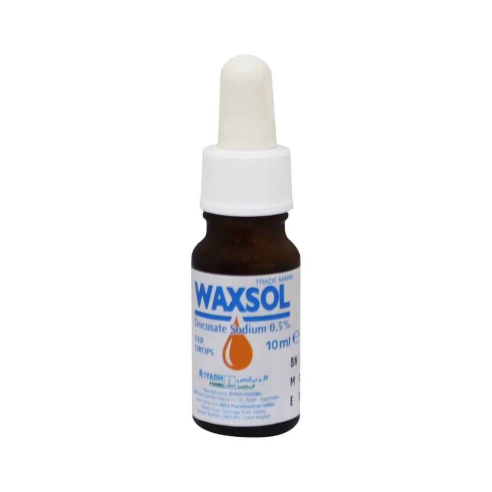 Waxsol, Ear Drops, Ear wax softening drops, 10 ml