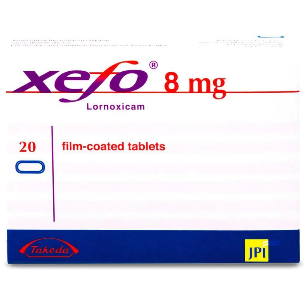 Xefo, Tablets, Nonsteroidal anti-inflammatory for pain relief, 8 mg 20 tablets