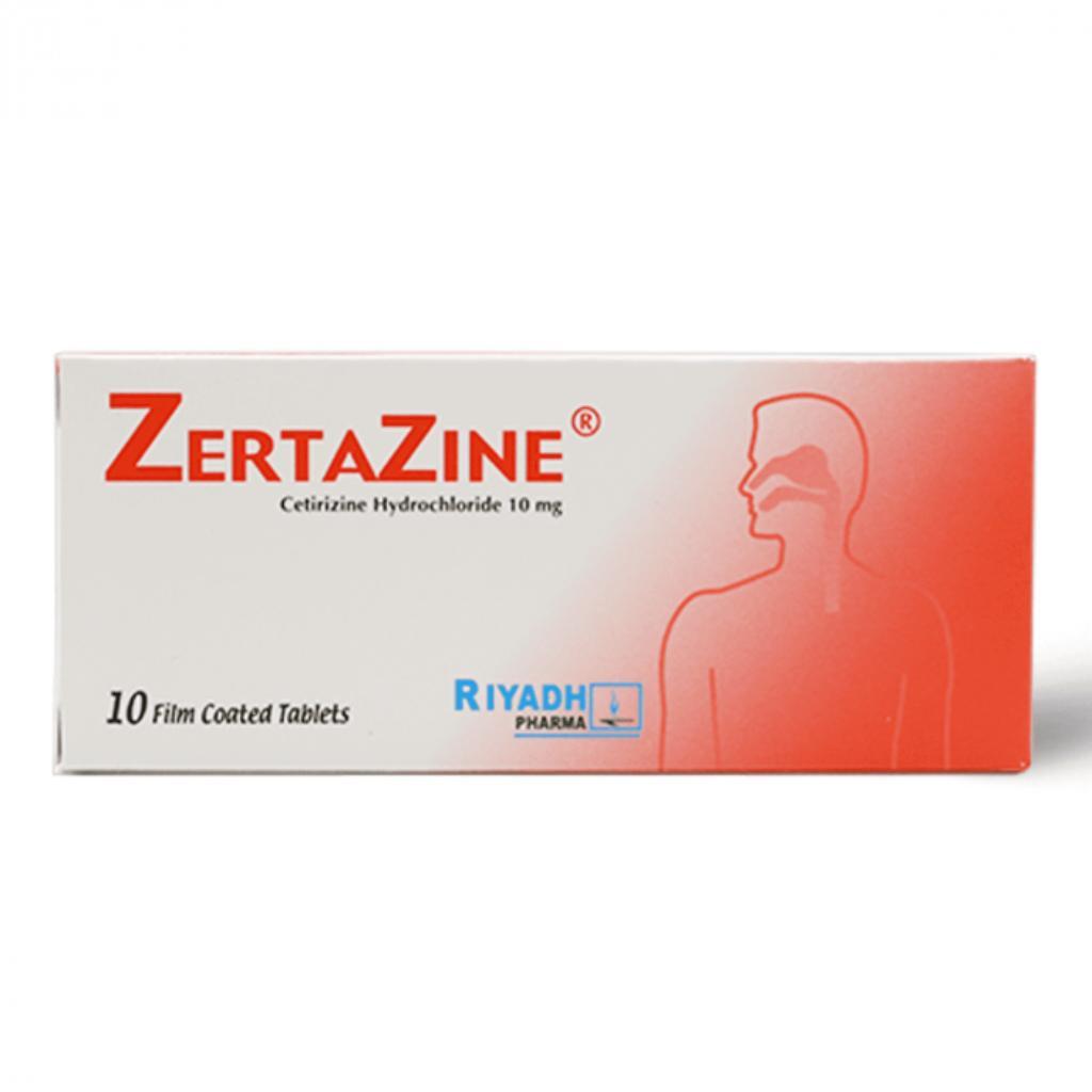 Zertazine, 10 mg tablets, Allergy relief antihistamine medication, 10 tablets
