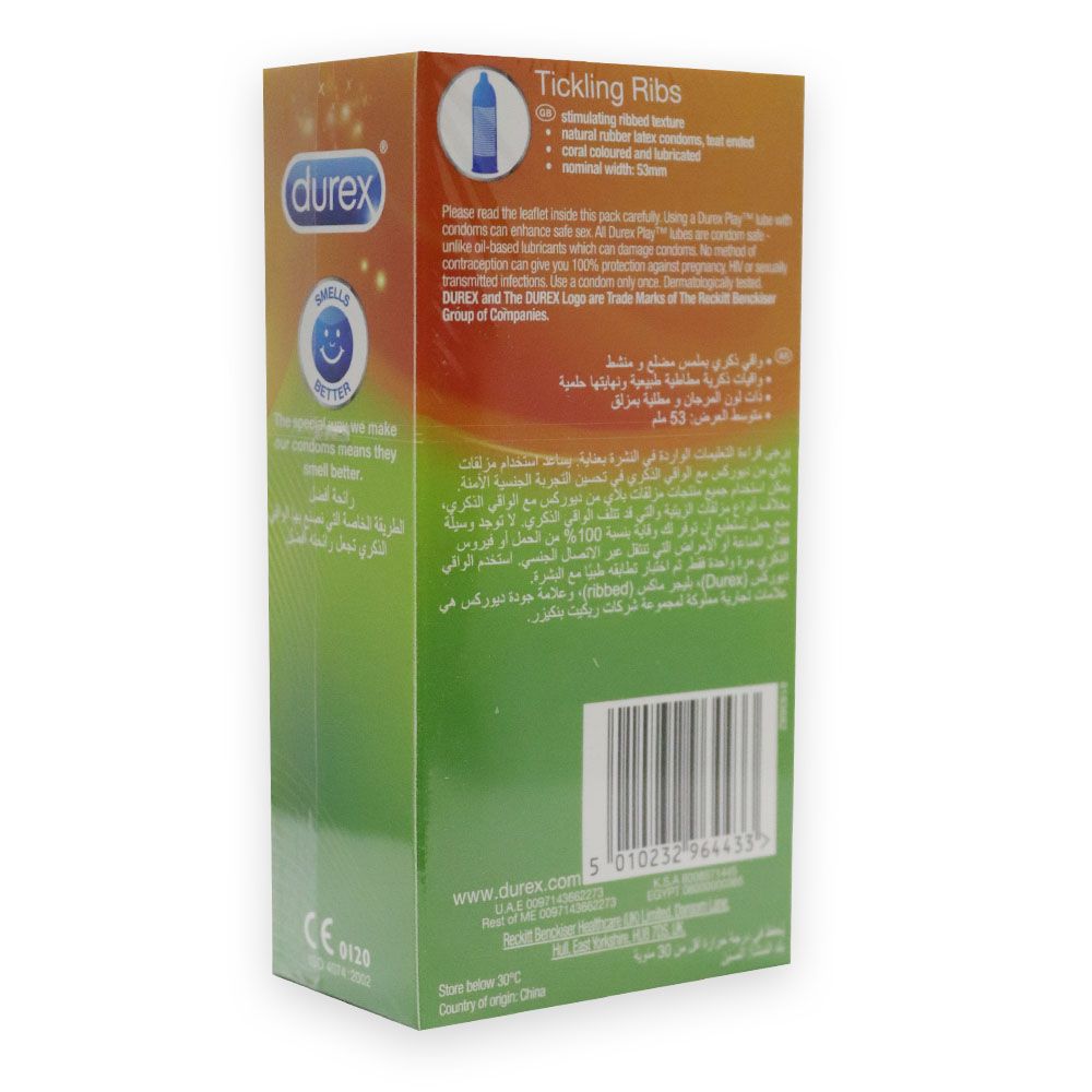 Durex Tickling Ribs Condoms 12's