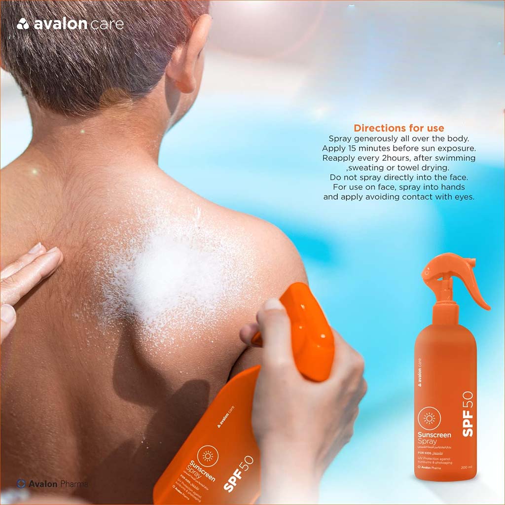 Avalon Care Kids Sunscreen Spray SPF 50, 200 ml