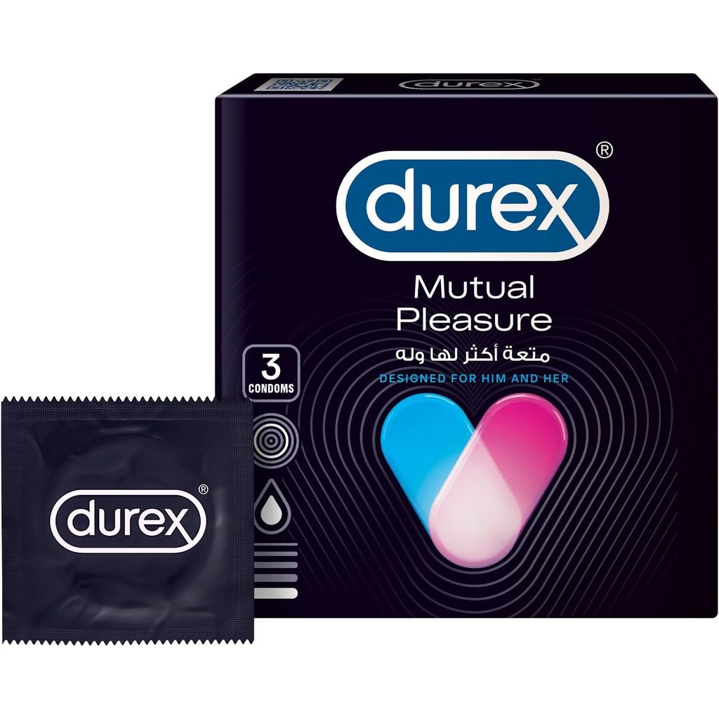 Durex, Mutual Pleasure Condoms, Textured condoms for enhanced pleasure, 3 condoms