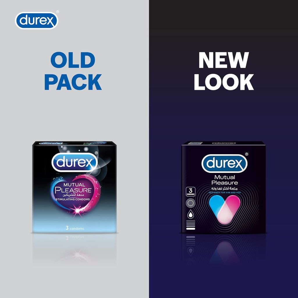 Durex, Mutual Pleasure Condoms, Textured condoms for enhanced pleasure, 3 condoms