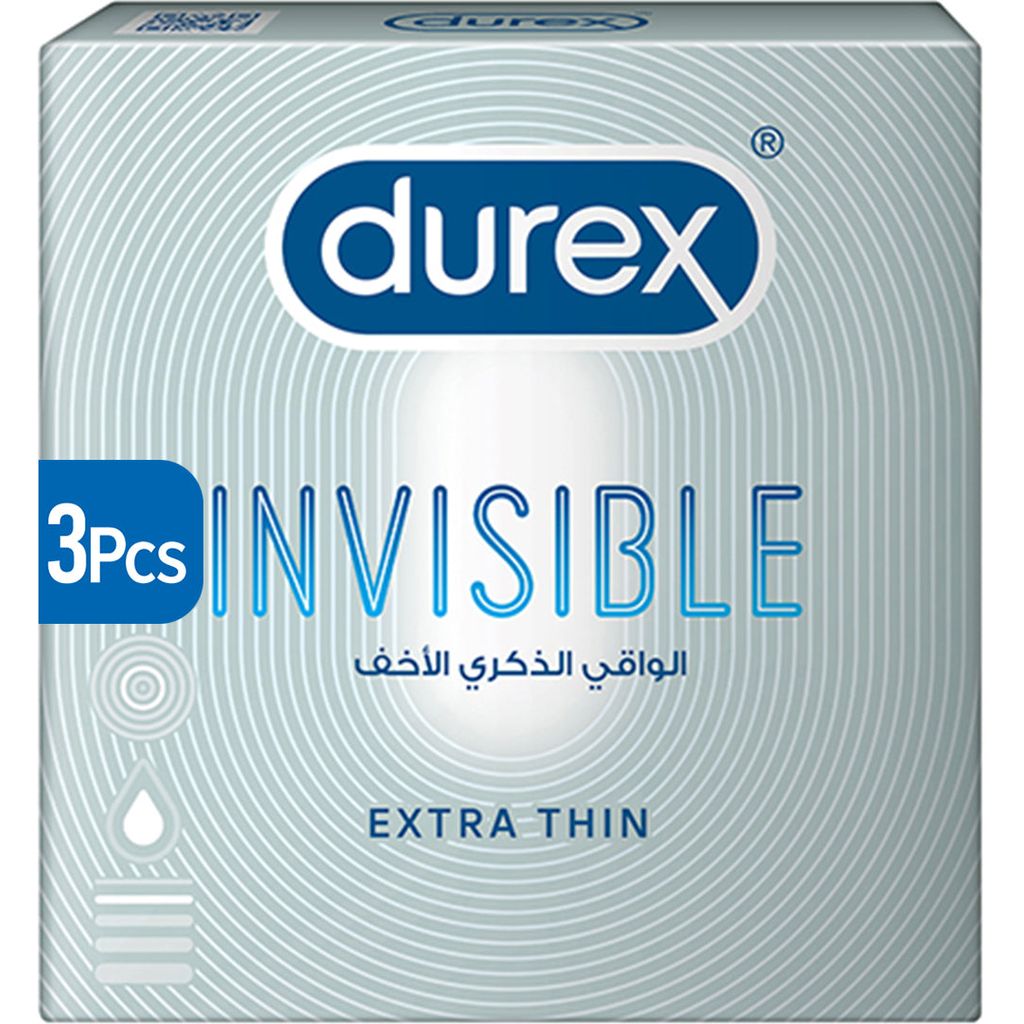 دوريكس واقيات ذكرية غير مرئية حزمة من 3