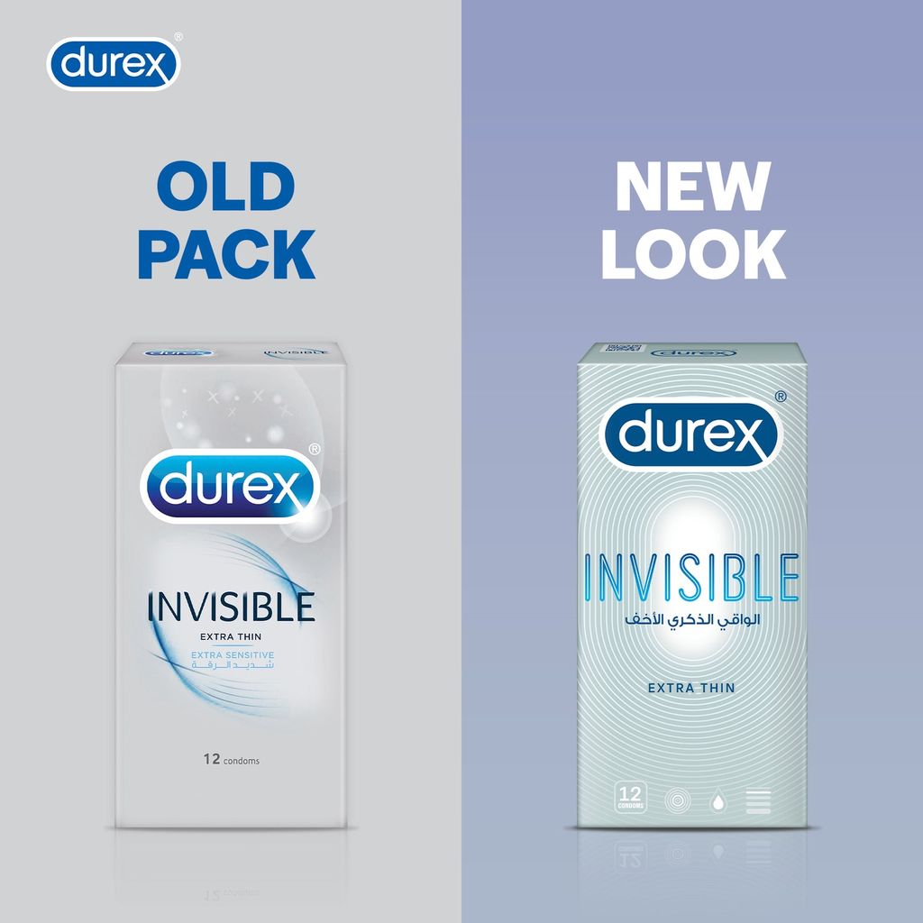Durex Invisible Extra Thin Condoms, Pack of 3's