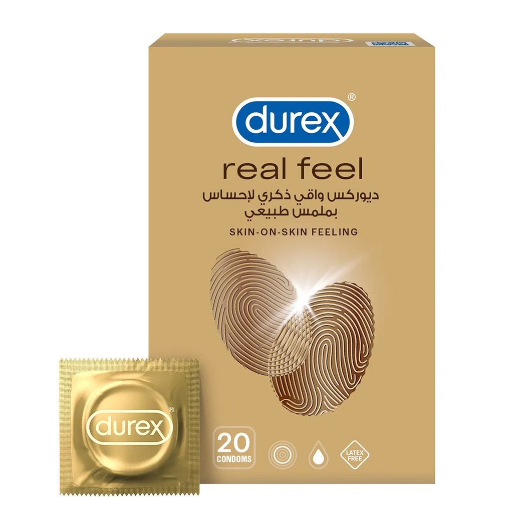 Durex, Real Feel Condoms, Non-latex condoms for natural skin-on-skin feeling, 20 condoms