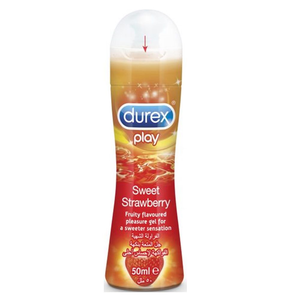 Durex, Play sweet strawberry intimate lubricant, Flavored lubricant for enhanced intimacy, 50 ml