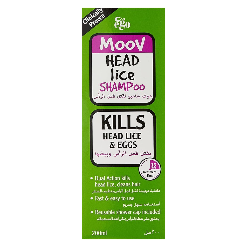 Moov, Head Lice Shampoo, Effective shampoo for head lice treatment, 200ml