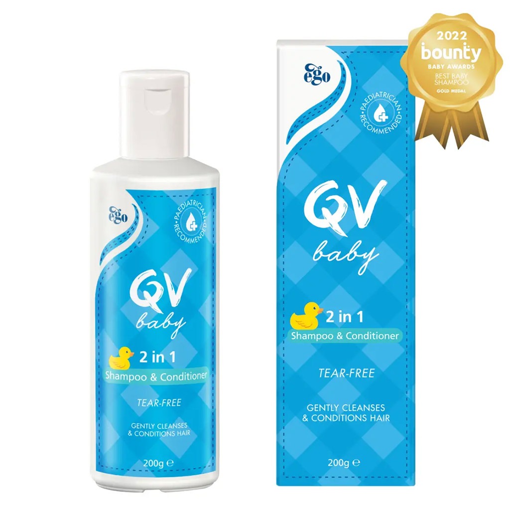 Ego QV, Baby 2 in 1 Tear Free Shampoo & Conditioner, Gentle cleansing and conditioning for baby hair, 200g