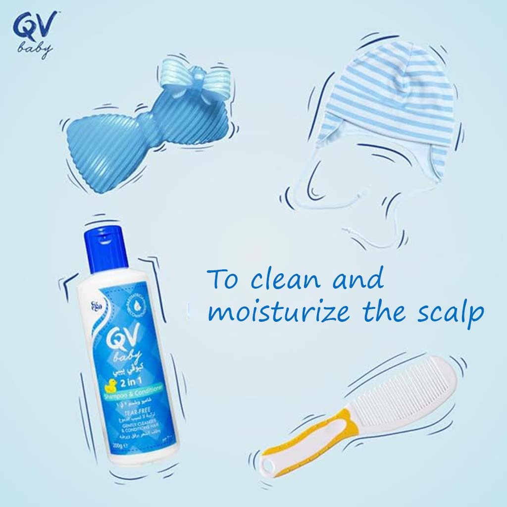 Ego QV, 2 In 1 Tear Free Baby Shampoo & Conditioner, Gentle shampoo and conditioner for babies, 500 g