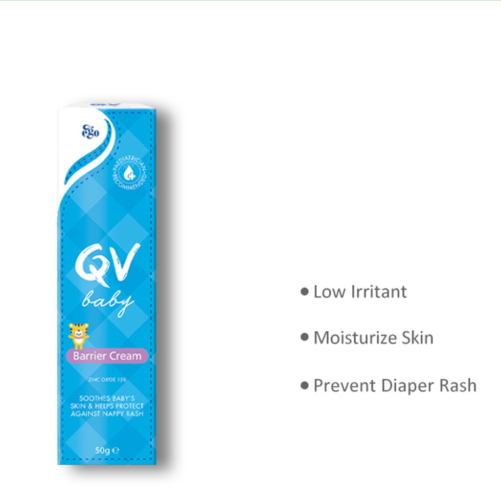 Ego Qv Baby Barrier Cream For Nappy Rash, 50G