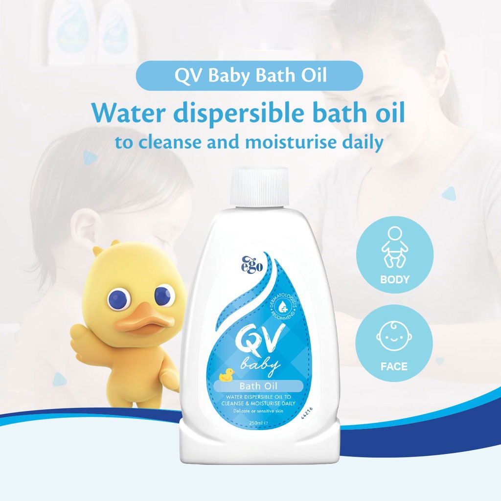 Ego QV, Baby Bath Oil, Gentle moisturizing bath oil for baby skin, 250ml