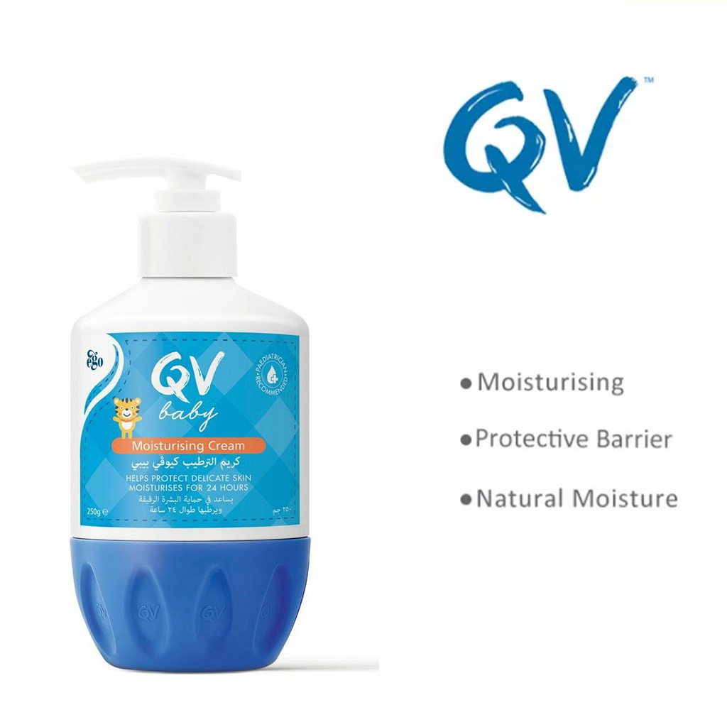 Ego QV, Baby Moisturizing Cream Pump, Gentle hydration for delicate baby skin, 250g