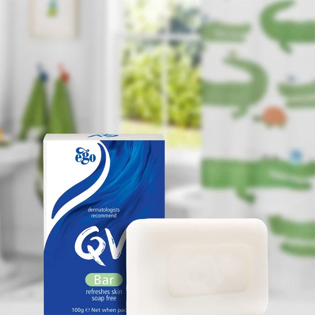 Ego QV, Bar Soap, Soap-free moisturizing cleansing bar, 100 g