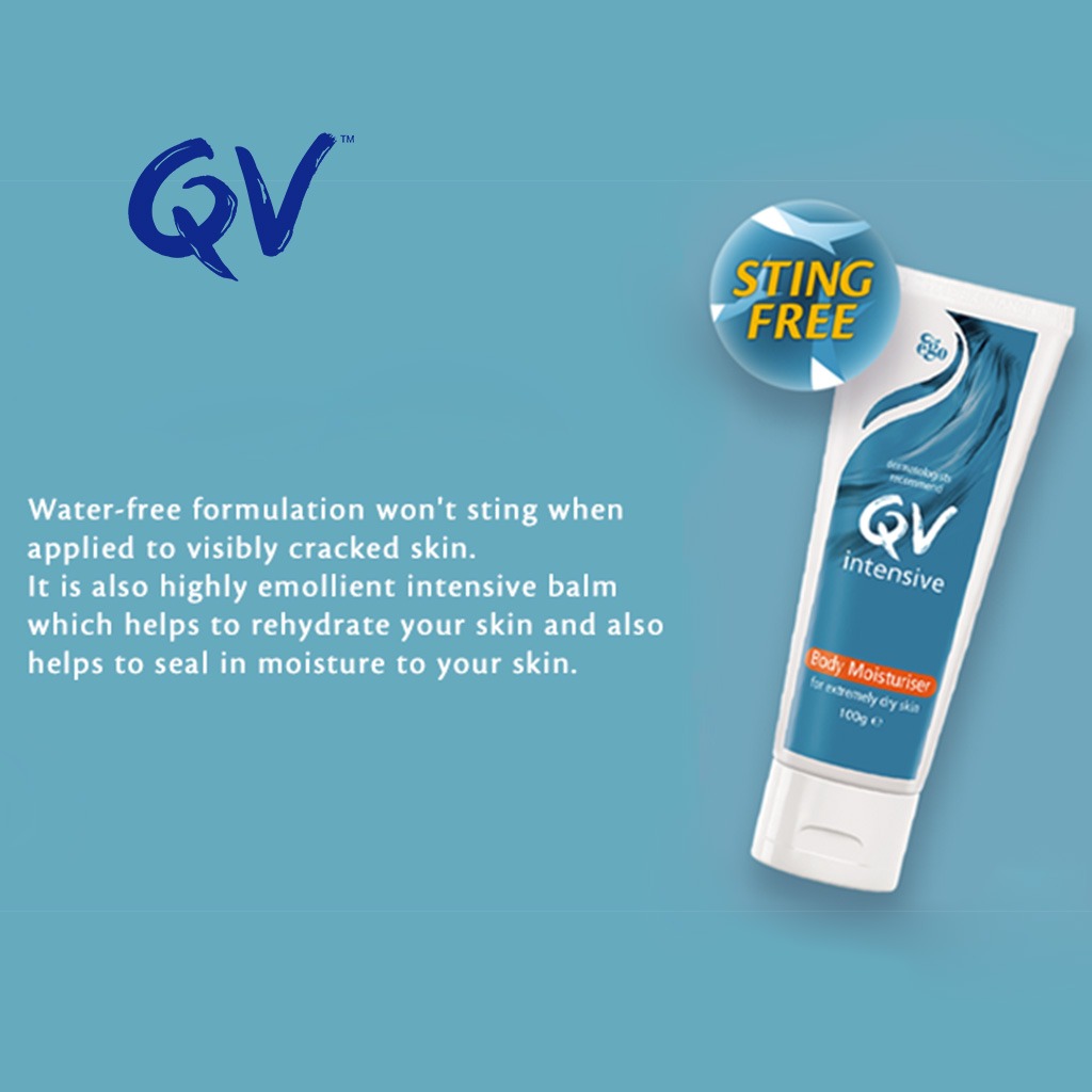 Ego QV, Intensive Body Moisturiser for Dry Skin, Rich hydration for very dry and sensitive skin, 100g