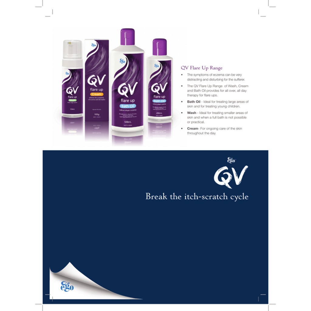 Ego QV, Flare Up Cream For Eczema And Dermatitis, Soothing cream for eczema and dermatitis flare-ups, 100g