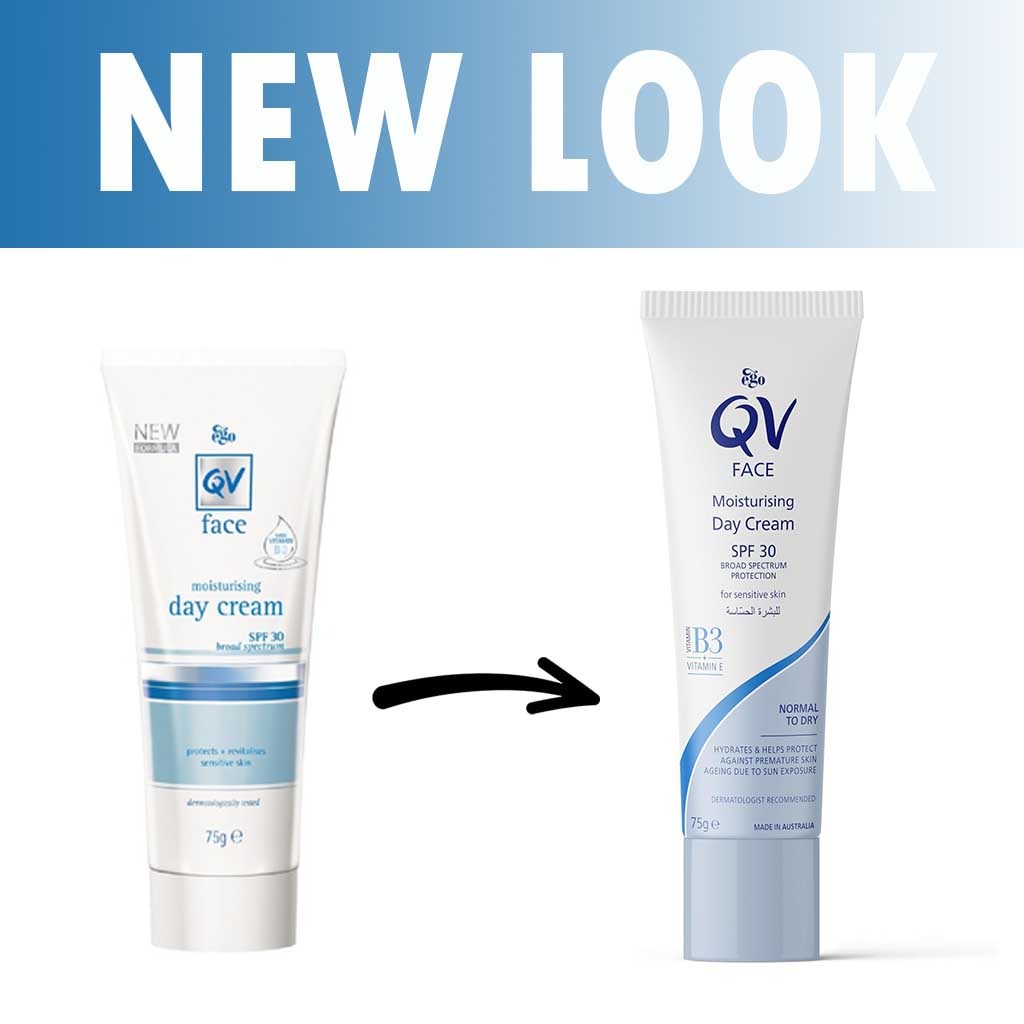 QV, Face Moisturising Day Cream SPF30+, Hydrating day cream with sun protection