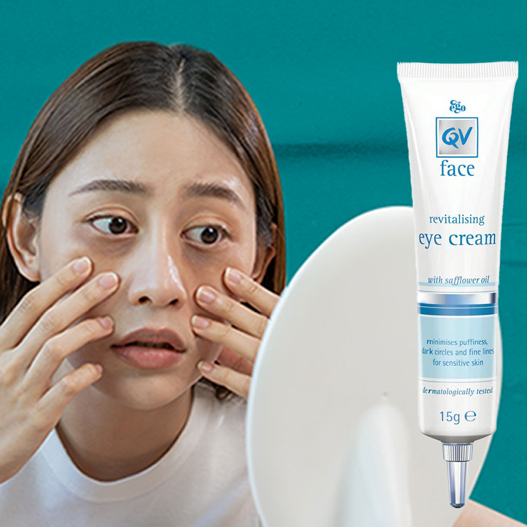 Ego QV, Face Revitalising Eye Cream, Nourishing cream to reduce eye puffiness and dark circles, 15g