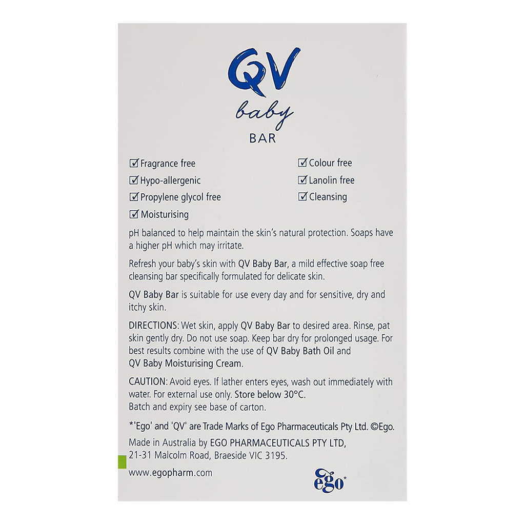 Qv Refreshes Delicate Skin Soap Free Baby Bar, 100G