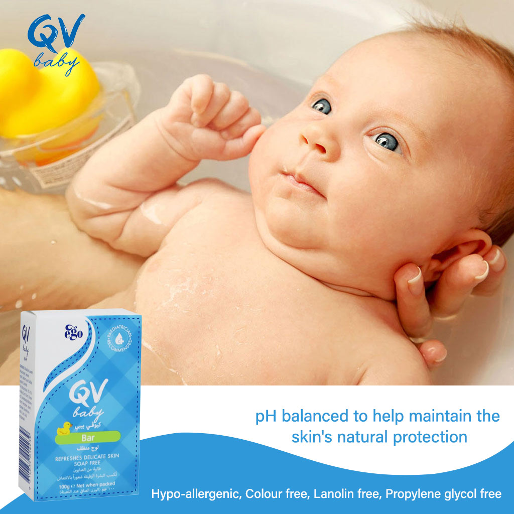 Qv Refreshes Delicate Skin Soap Free Baby Bar, 100G