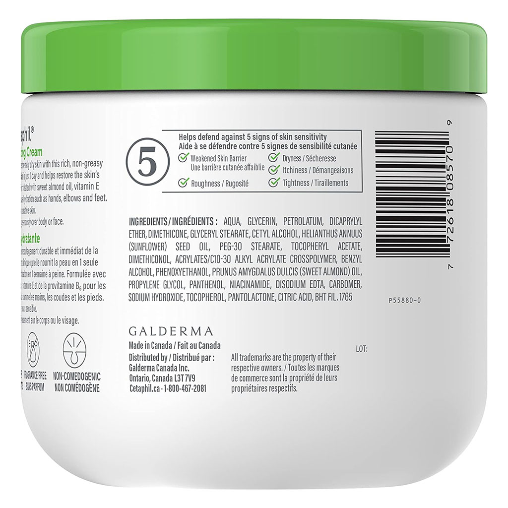 Cetaphil, Moisturizing Cream, Intensive moisturizing cream for dry sensitive skin, 453 g