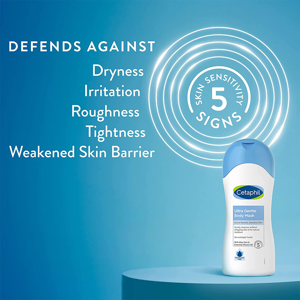 Cetaphil, Ultra Gentle Fragrance Free Body Wash, Mild body wash for sensitive skin, 500 ml