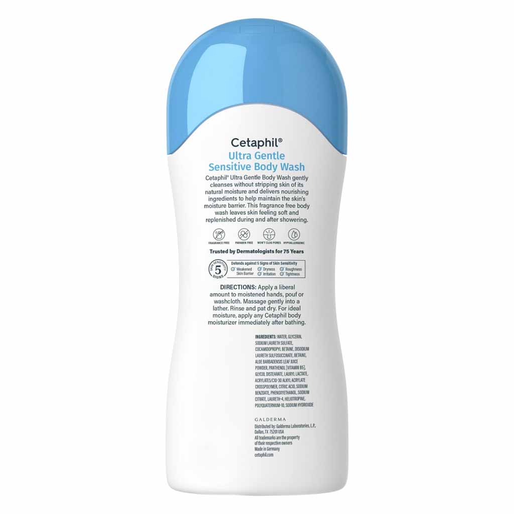 Cetaphil, Ultra Gentle Body Wash for All Skin Types, Mild body wash suitable for all skin types, 500 ml