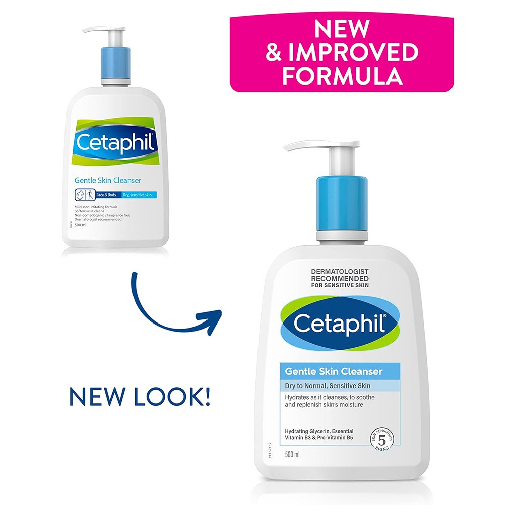 Cetaphil, Gentle Skin Cleanser, Mild cleanser for sensitive and dry skin, 500ml