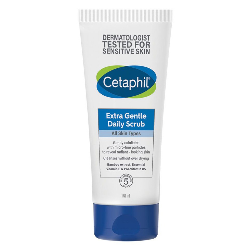 Cetaphil, Extra Gentle Daily Scrub, Mild daily facial scrub for sensitive skin, 178ml