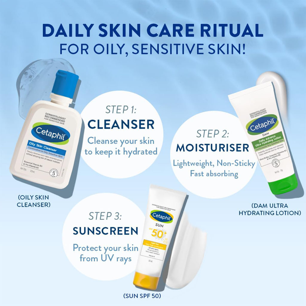 Cetaphil, Oily Skin Cleanser, Gentle cleanser for combination to oily sensitive skin, 125ml