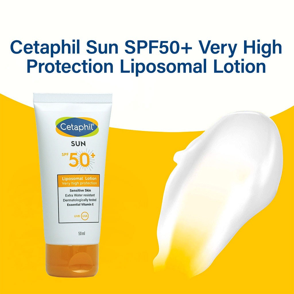 Cetaphil, Sun Liposomal Lotion SPF 50+ Face & Body, High protection moisturizing sunscreen for sensitive skin, 50ml
