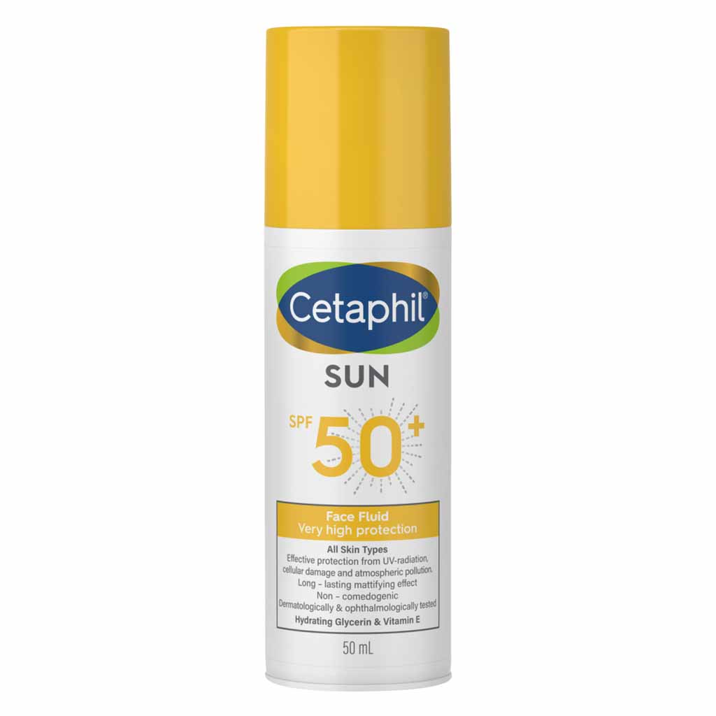 Cetaphil, Sun Face Fluid Spf50+ Non-tinted, Illuminating complexion product with sun protection