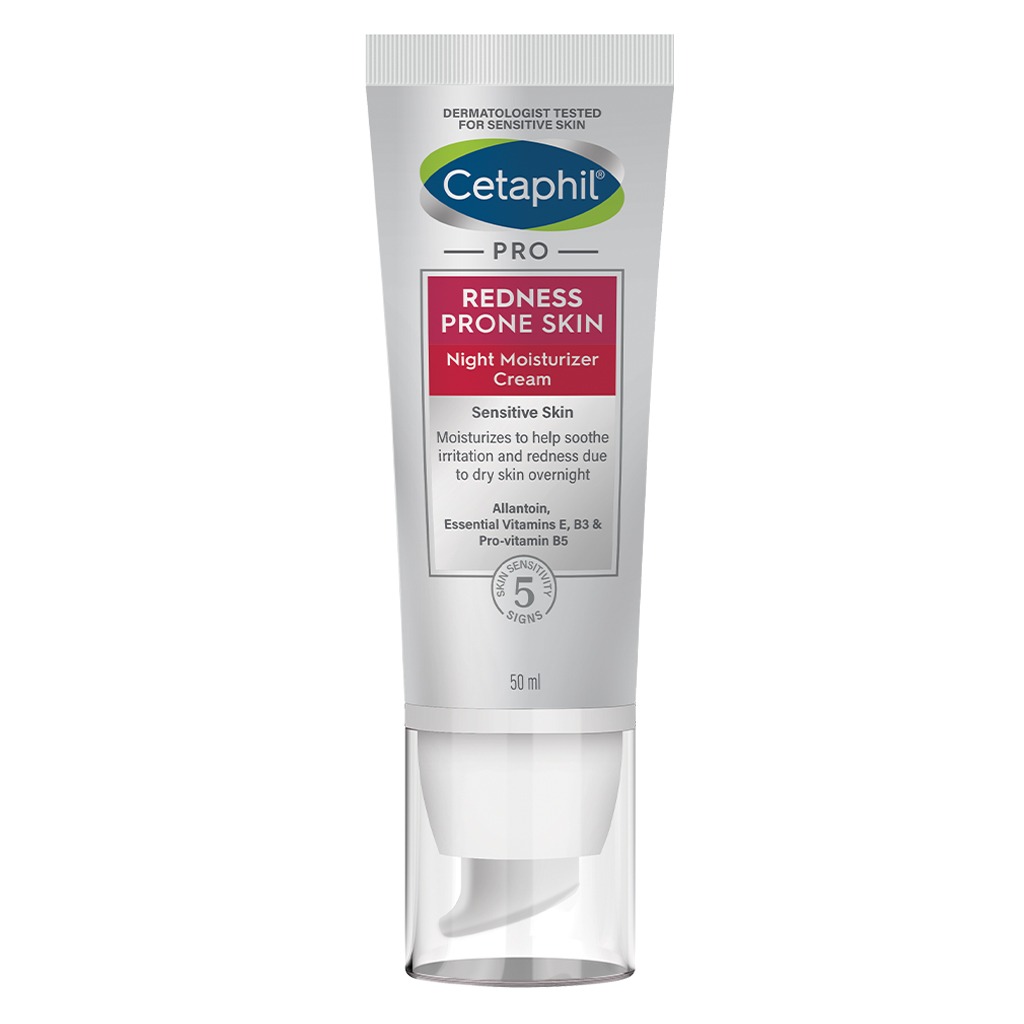 Cetaphil Pro, Redness Prone Skin Moisturizer Night Cream, Soothing night cream for redness-prone sensitive skin, 50 ml