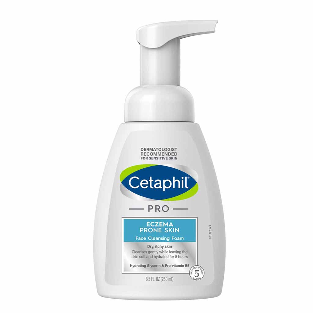 Cetaphil, Pro Eczema Face Cleansing Foam, Gentle foam cleanser for eczema-prone skin, 25ml