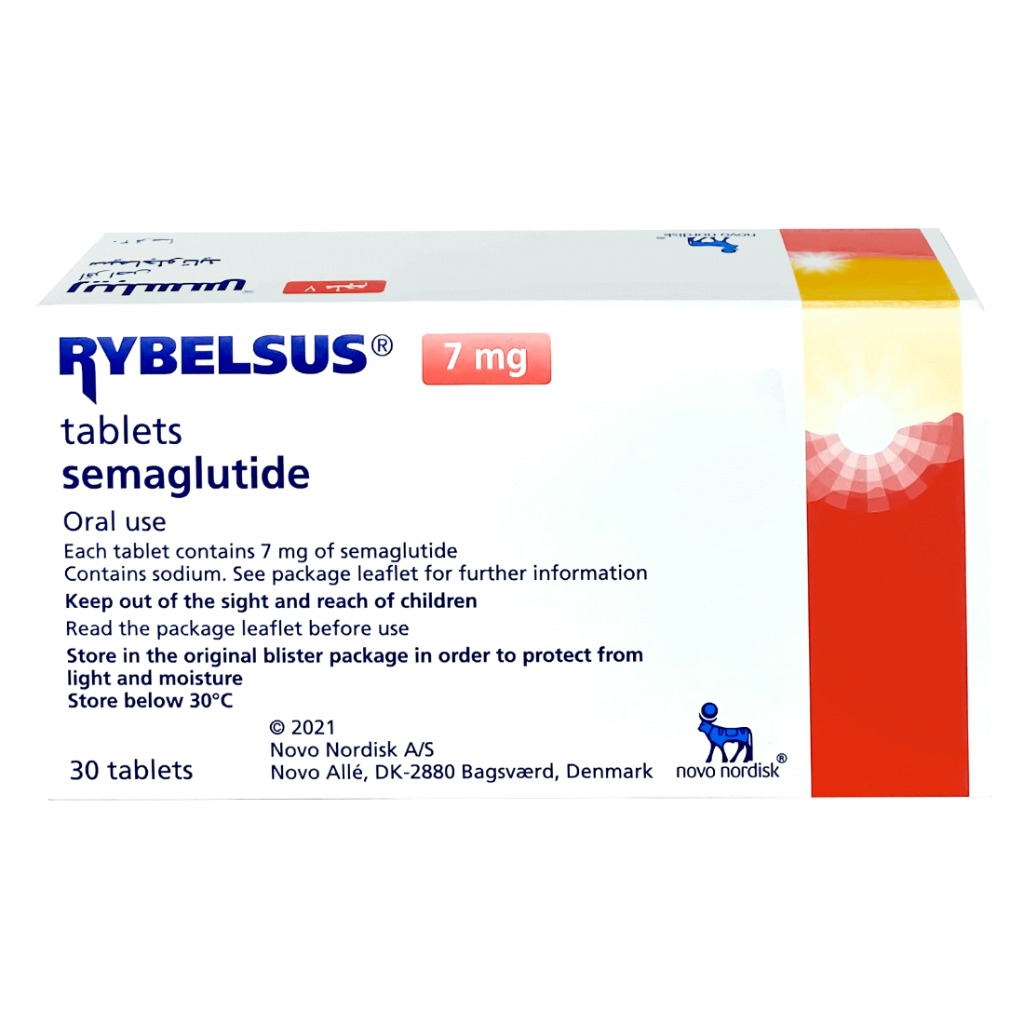 Rybelsus, 7 mg tablets, Oral medication for type 2 diabetes management, 30 tablets