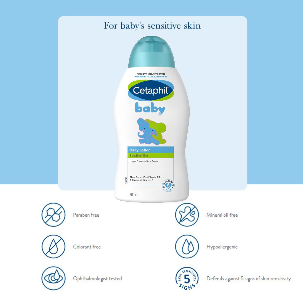 Cetaphil Baby Daily Lotion Face & Body Moisturizer With Shea Butter 300ml