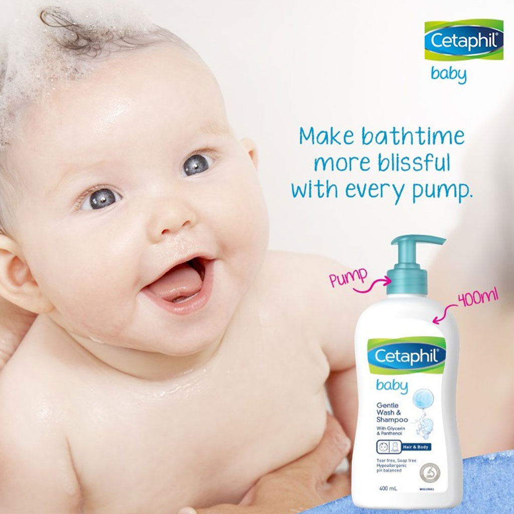 Cetaphil Baby, Gentle Wash and Shampoo, Mild cleanser for delicate baby skin and hair, 400 ml