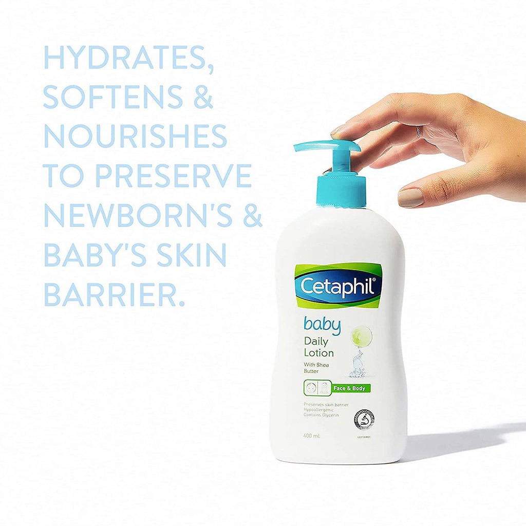 Cetaphil Baby, Daily Lotion With Shea Butter, Gentle moisturizing lotion for baby skin care, 400 ml