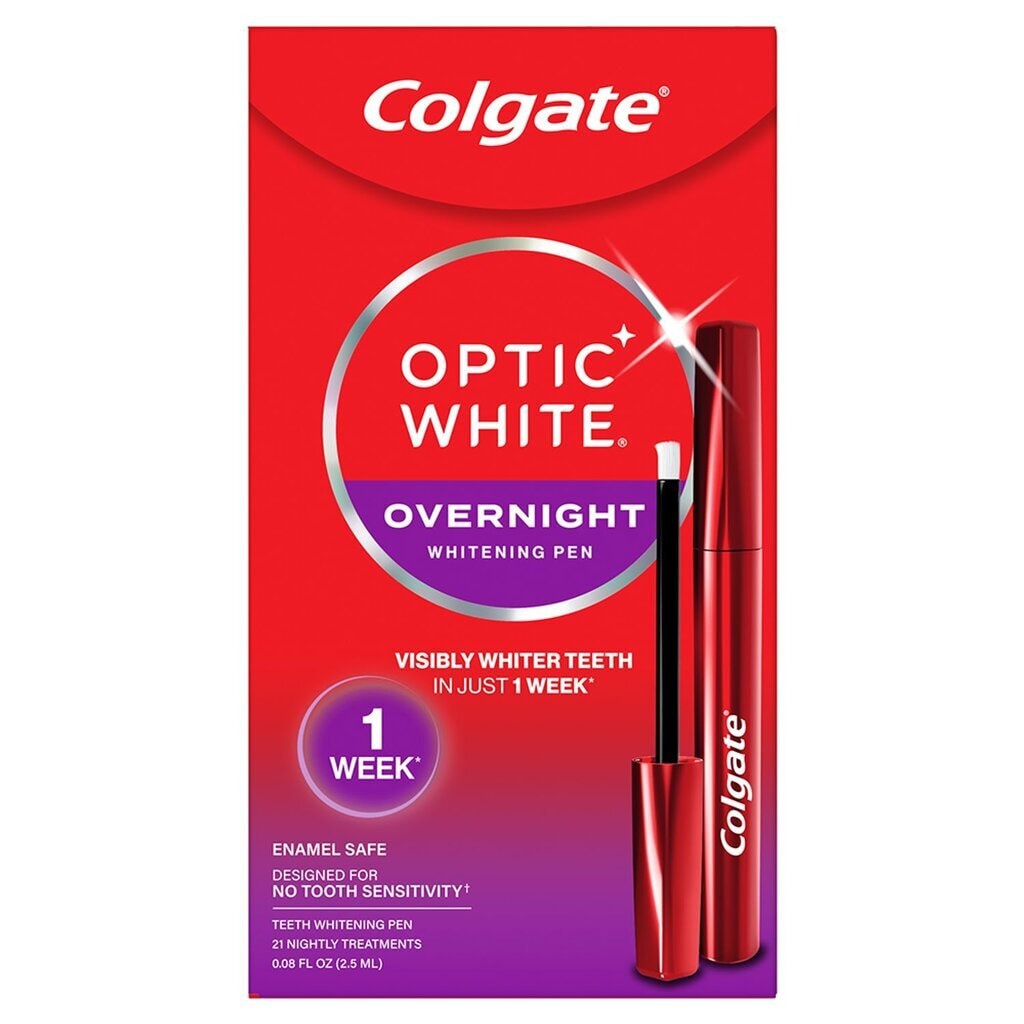 Colgate, Optic White Overnight Whitening Pen, Teeth whitening pen for overnight use