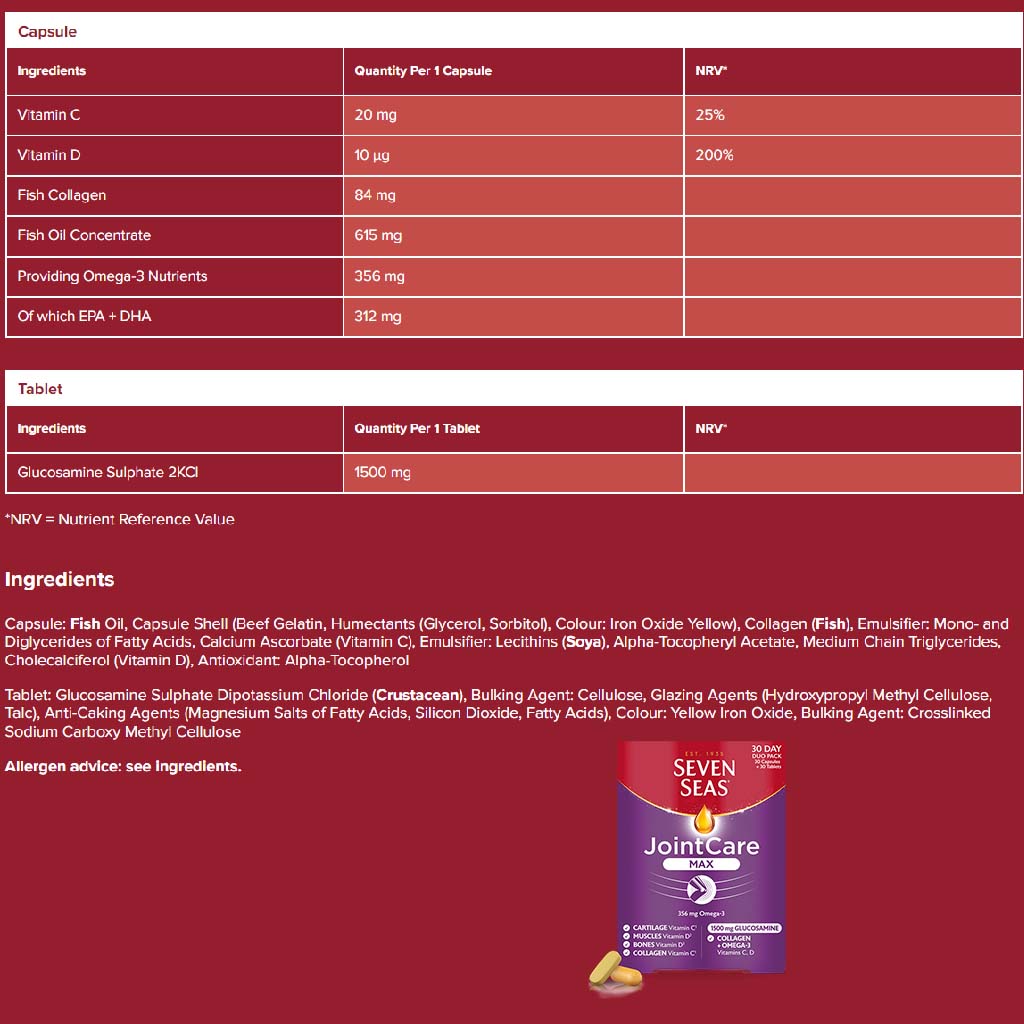 Joint Care, Max Capsules, Joint support supplement for mobility and comfort, 30 capsules