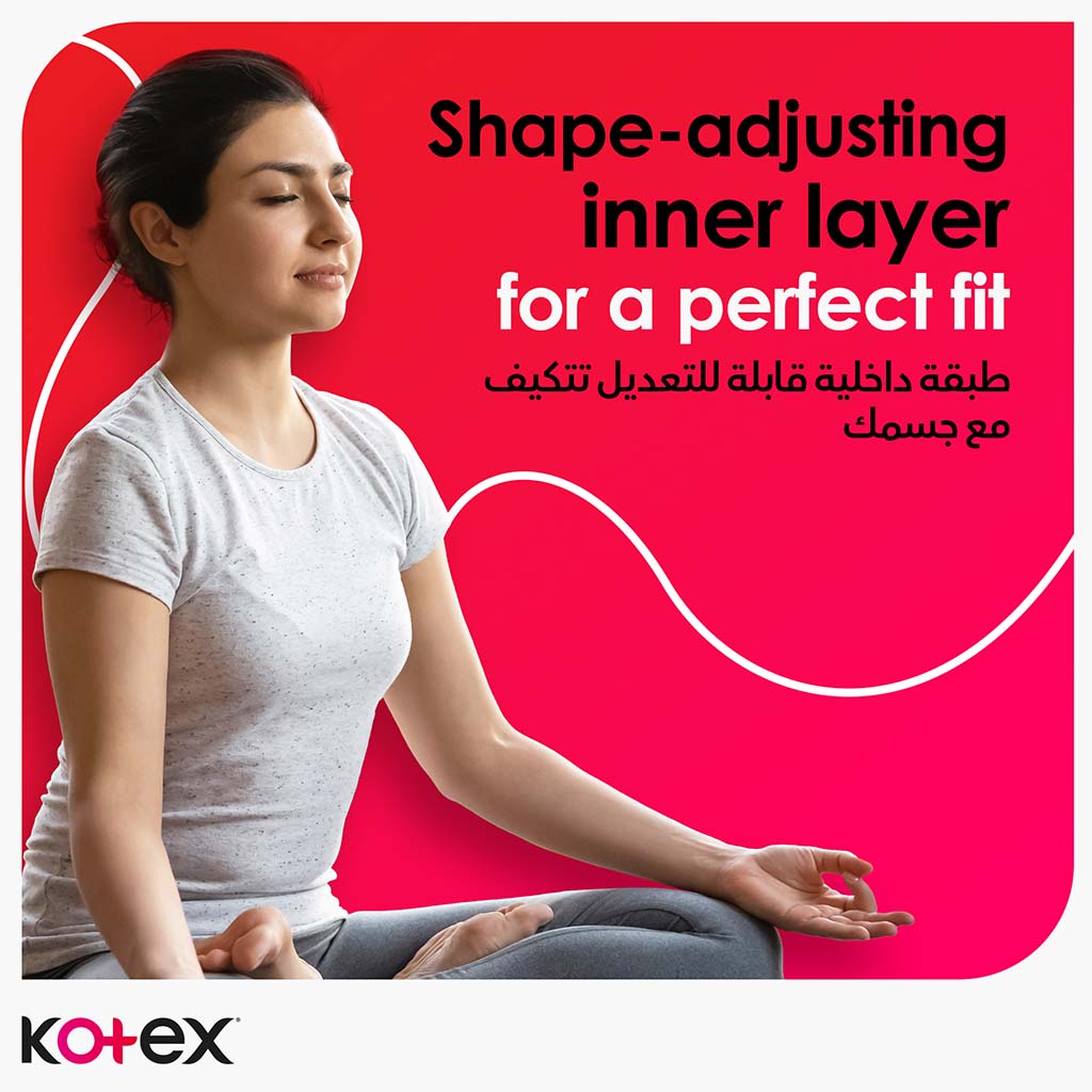 Kotex, Ultra Thin Sanitary Pads With Wings Super Size, Thin sanitary pads with wings for extra protection, 8 pads