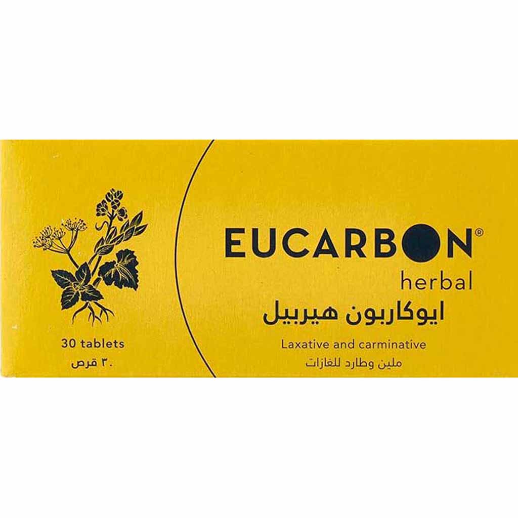Eucarbon, Activated Charcoal Tablets, Digestive aid and toxin absorber, 30 tablets