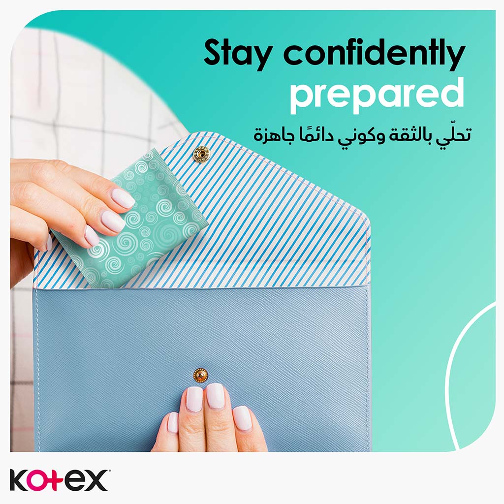 Kotex, Antibacterial Daily Panty Liners Long Size, Panty liners with 99% bacteria protection, 44 liners