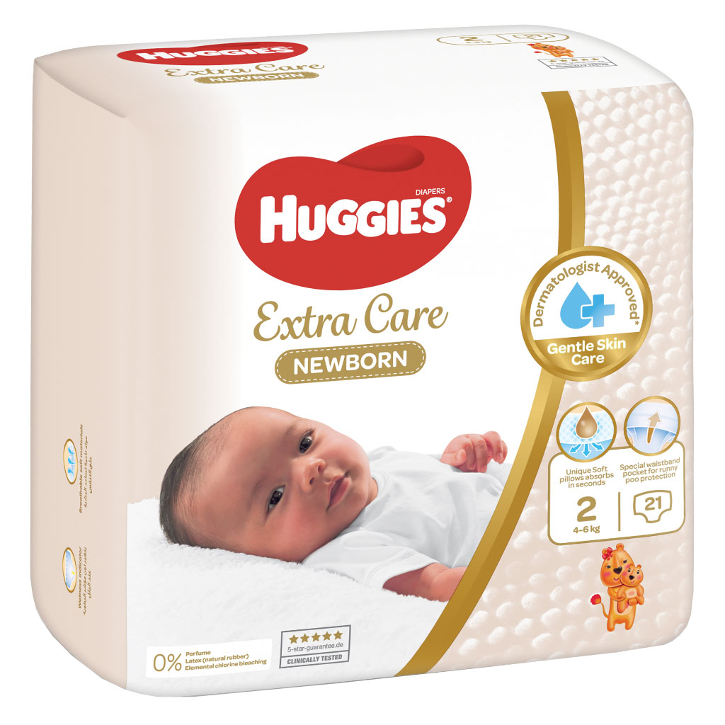 Huggies, Pome Baby Diapers Small, Soft absorbent diapers for small babies, 21 pieces